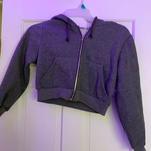 Cropped Grey Hoodie/Sweater